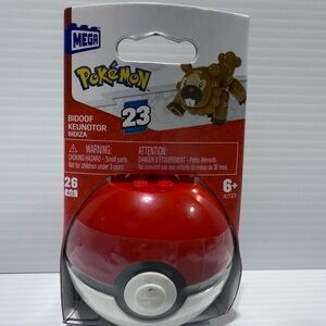 MEGA Construx Pokemon Bidoof Series 23 Pokeball Building Set 26 Pieces JCT23